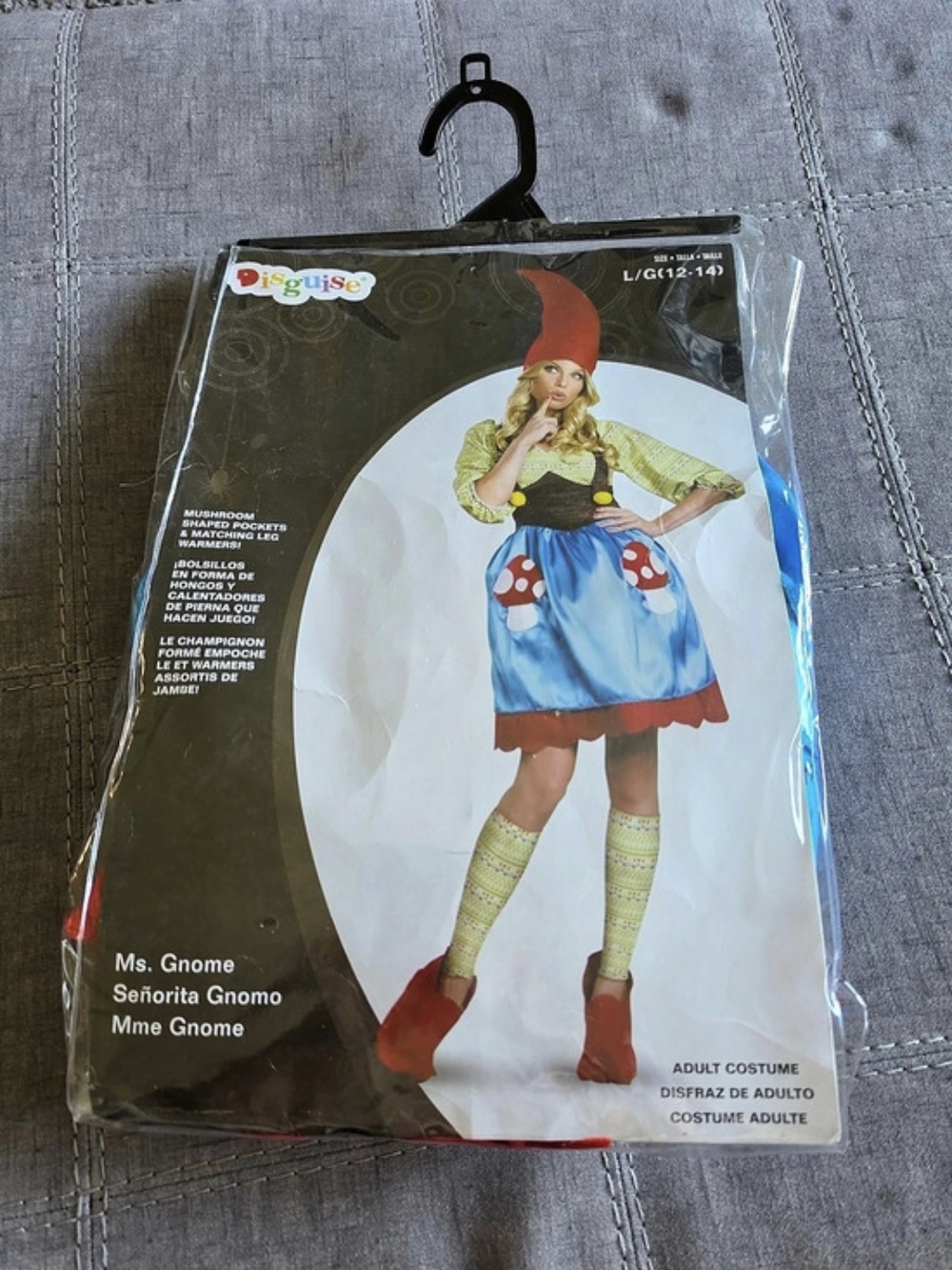 Disguise Ms. Gnome Costume Adult Blue & Red Womens L